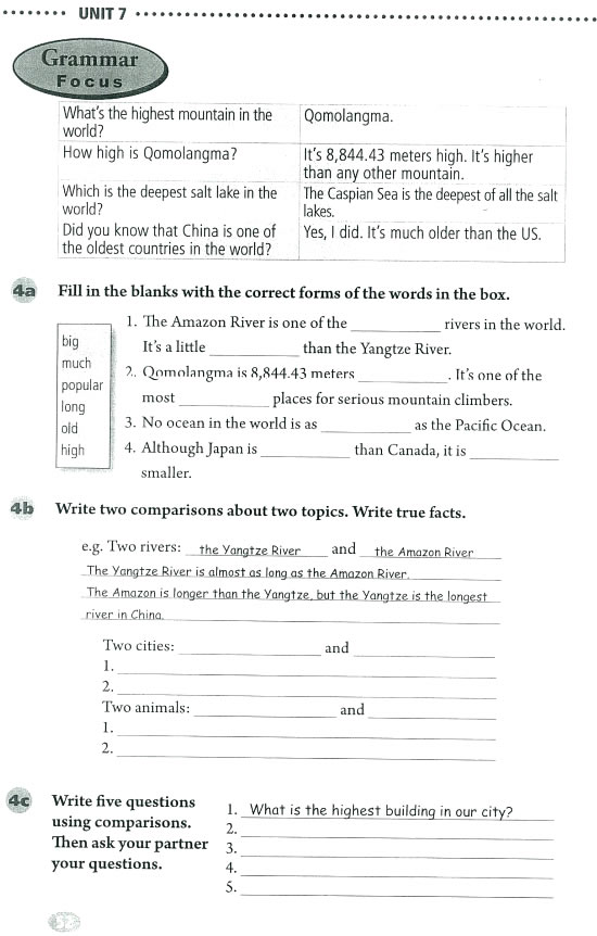 Unit 7  What's the highest mountain in the world?_04