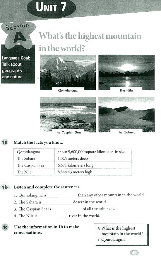 Unit 7  What's the highest mountain in the world?_01